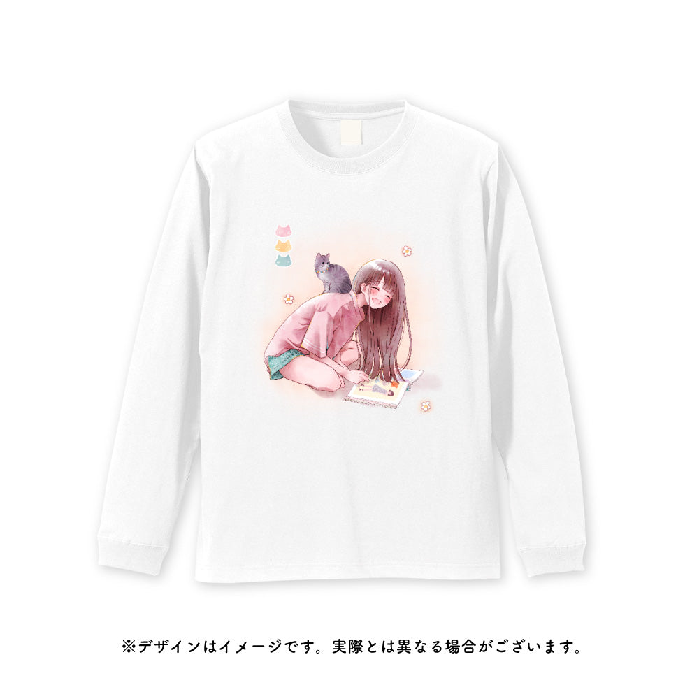 yuzuco×ぎんいろコラボ長袖Tシャツ(お猫さまの椅子Ver.)
